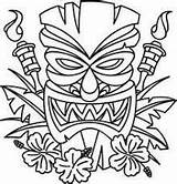 Tiki Mask Tattoo Visit sketch template