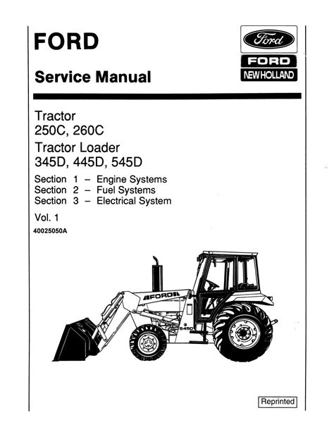 ford new holland 545d tractor loader service repair manual by