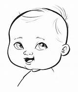 Draw Baby Drawing Easy Cartoon Babies Small Caricatures Outline Face Average Drawings Babys Caricature Cartoonvegas Nose Faces Head Clipart Seven sketch template