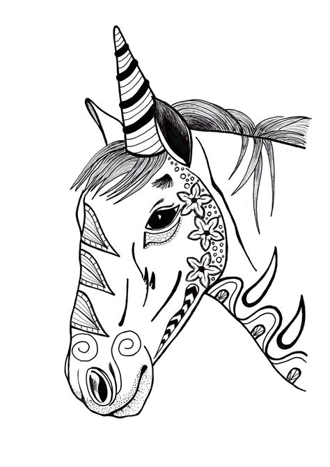 unicorn coloring page   favecraftscom