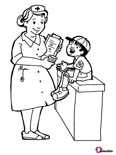 doctors nurses  medical workers coloring page collection  cartoon