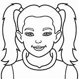 Face Coloring Pages Girl Faces Drawing Kids Printable Girls Little Smiling Blank Easy Makeup Colouring Monkey Drawings Boy Color Sheets sketch template
