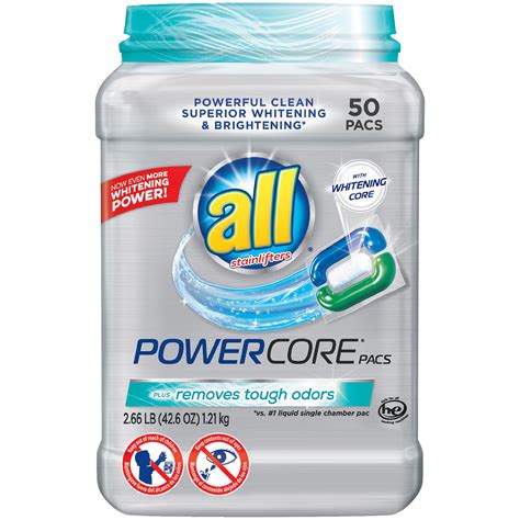 powercore pacs laundry detergent  removes tough odors tub  count walmartcom