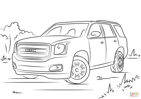 gmc yukon coloring page  printable coloring pages