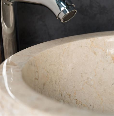 cream stone sink rough  marble basin ombakfurniturecom