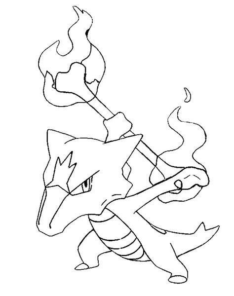 alolan marowak pokemon coloring page  printable coloring pages