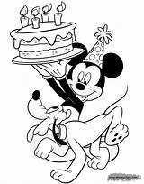Mickey Pluto Coloring Mouse Pages Disneyclips Birthday Friends Gif Disney Colouring Pdf Girls sketch template