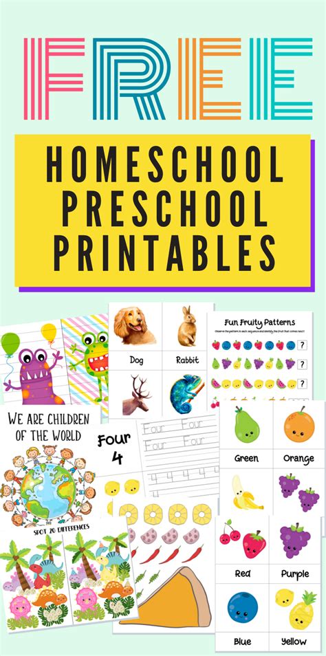 homeschool preschool printables  printable templates
