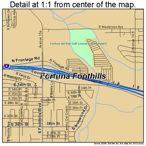 fortuna foothills arizona street map