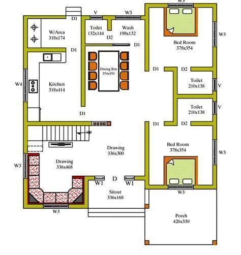 kerala house plan  spacious  bedroom home  kerala home plans bhk house plan