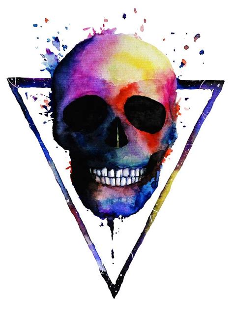 colorful skull painting  artmarketjapan