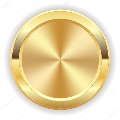 metallic gold button stock vector image  cnewartgraphics