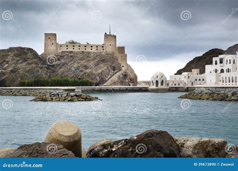fort jalali muscat stock photo image  castle qaboos