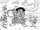 Maui Hei Coloring Pages Moana Online Color sketch template