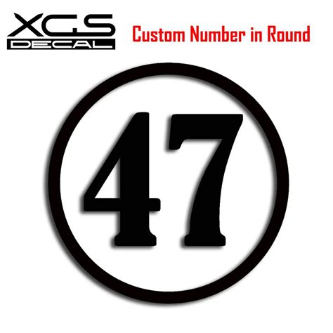 xgs decal custom racing number   vinyl die cut car motorcycle truck waterproof stickers