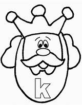 King Coloring Pages Letter Color Word Lower Alphabet Clipart Colouring Case Printable Queen Police Head Drawing Kids Badge Cliparts Clipartmag sketch template