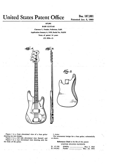 filefender bass guitar patentjpg wikimedia commons