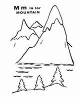 Coloring Mountain Pages Printable Alphabet Book Color Print Library Clipart Popular sketch template