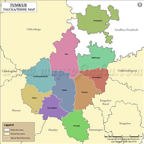 Tumkur Tehsil Map Tumkur Taluk Map