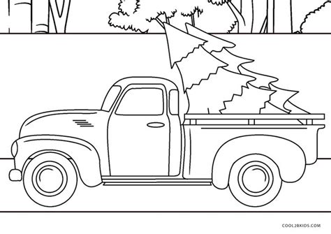 printable truck coloring pages  kids  christmas coloring