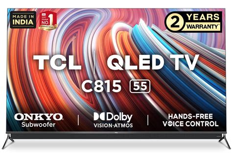 Tcl 55 Inch Onkyo Soundbar Series 4k Ultra Android Smart Qled Tv At 76