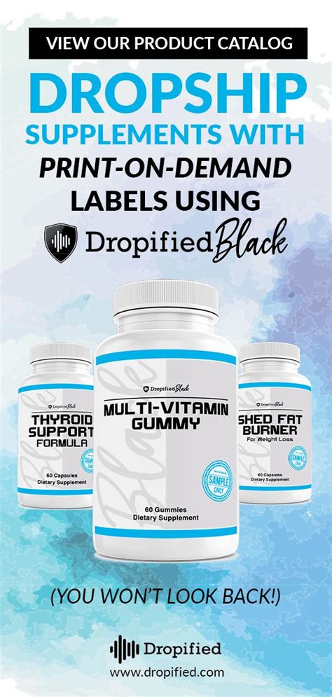 dropship supplements  print  demand labels  dropified black view product catalog