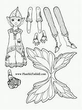 Puppet Coloring Fairy Pages Paper Puppets Craft Dolls Crafts Colouring Mayfly Color Mcfaddell Phee Pheemcfaddell Printable Jumping Cut Template Sheets sketch template