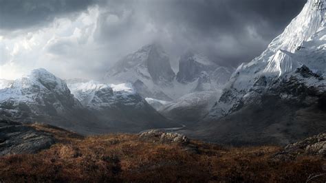 mountain pass  rainth  deviantart