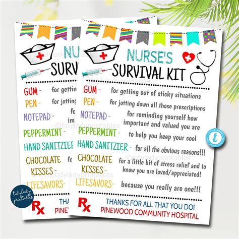 nurse survival kit printable printable word searches