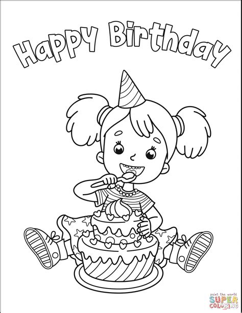 birthday  coloring pages
