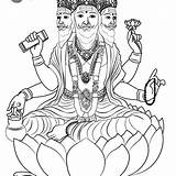 Hinduism Vishnu Religions sketch template