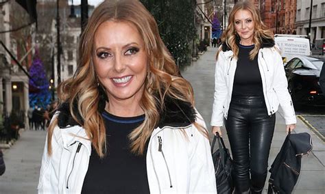 carol vorderman 57 turns heads in a pair of pvc trousers daily mail online