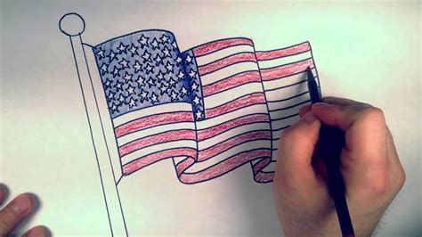 draw  american flag coloring lesson rbh youtube