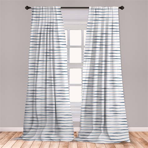 harbour stripe curtains  panels set abstract brushstroke nautical