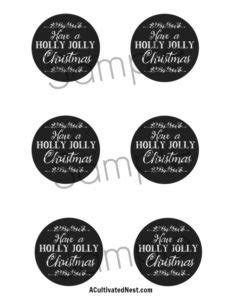 printable christmas mason jar labels  cultivated nest