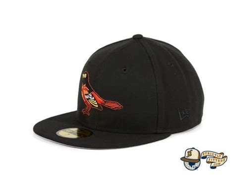 hat club exclusive baltimore orioles  black fifty fitted hat