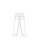 Coloring Pages Jeans Two Clothes Pockets Furcoat sketch template