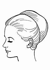 Head Coloring Woman Pages Printable Edupics sketch template