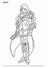 Cardfight Morgana Knight Rose Step Vanguard Draw Drawing Tutorials sketch template