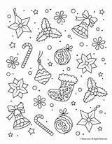 Christmas Coloring Pages Pattern Adult Easy Printable Printables Beautiful Kids sketch template