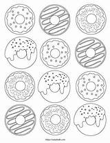 Coloring Donut Donuts Sprinkles Dozen Doughnut Donat Doughnuts Natashalh Gambar Mewarnai Putih sketch template
