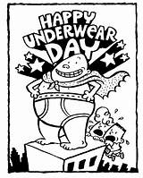 Underpants Captain Coloring Pages Printable Print Sheets Underwear Printables Colouring Happy Kids Treasure Chest Color Dog Man Movie Book Bestcoloringpagesforkids sketch template