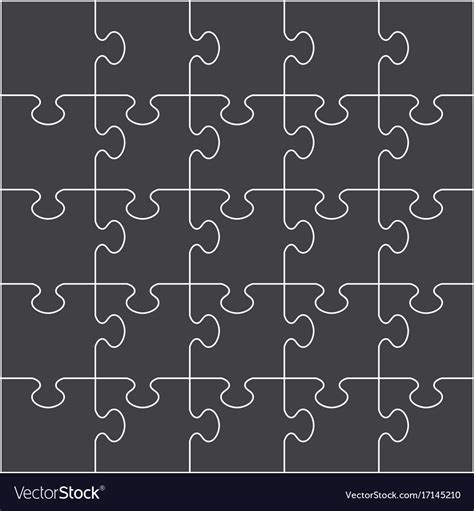 jigsaw puzzle pieces background pattern template vector image