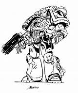 Coloring Warhammer 40k Marine Space Pages sketch template