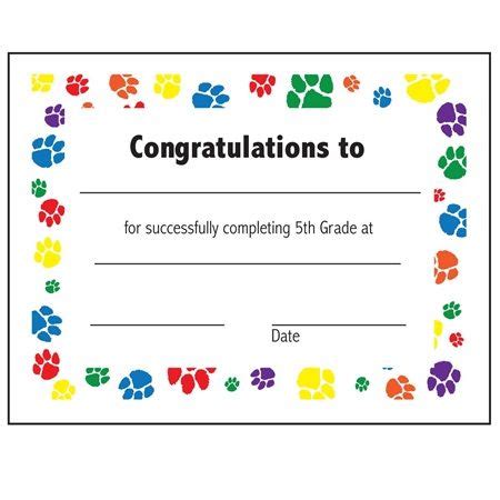 grade completion certificate graduation certificate template