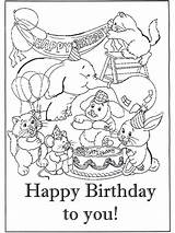 Birthday Coloring Cards Pages Happy Print Printable Color Getcolorings sketch template