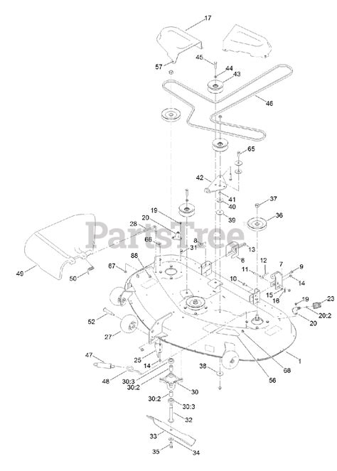 toro parts     deck belt  blade assembly diagram   ss  toro