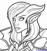Warcraft Coloring Pages Characters Drawing Draw Draenei Kids Character Drawings Elf Female Colouring Book Dragon Dragoart Blood Adults Awesome Printable sketch template