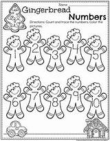 Worksheets Preschool Activities Gingerbread Man Numbers Math Theme Planningplaytime Number Kindergarten Christmas sketch template