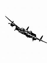 Lancaster Bomber Silouette sketch template